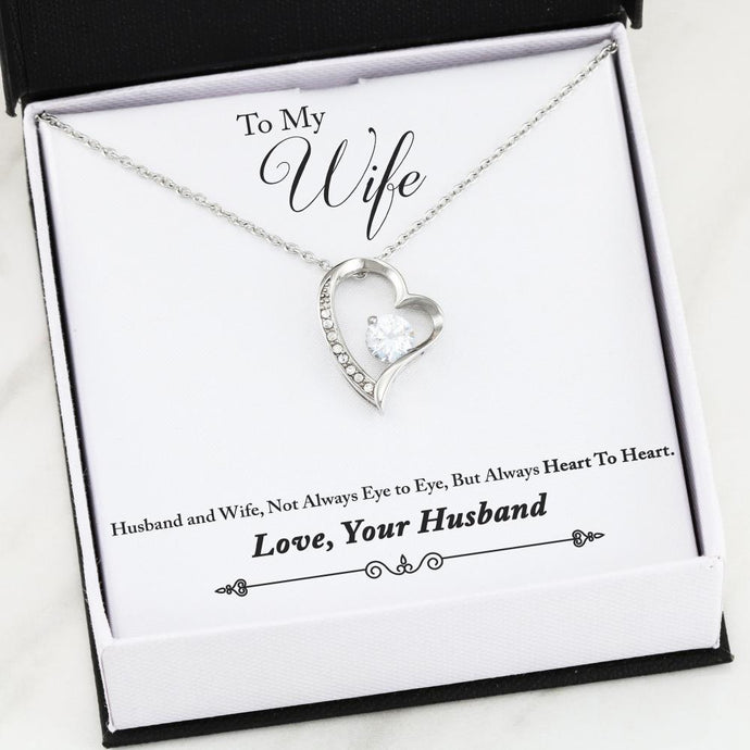 To My Wife - Heart To Heart - Forever Love Necklace