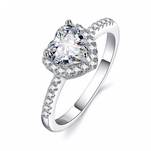 FINGURERING™:  Crystal Crown Silver Ring