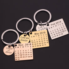 Load image into Gallery viewer, Customized Calender Stainless Steel KeyChain