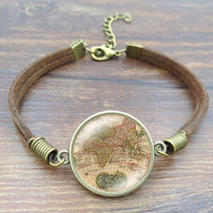 Globe Charm Travel Bracelets