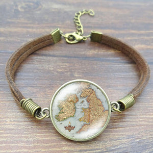 Globe Charm Travel Bracelets