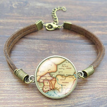 Load image into Gallery viewer, Globe Charm Travel Bracelets