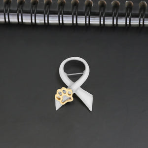 Gold/Silver ANIMAL ABUSE AWARENESS Bow Tie