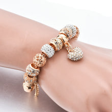 Load image into Gallery viewer, GOLD STONE HEART BRACELET