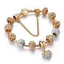 Load image into Gallery viewer, GOLD STONE HEART BRACELET