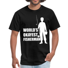 Load image into Gallery viewer, World&#39;s Okayest Fisherman Funny Fishing Vintage Gift - black