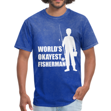 Load image into Gallery viewer, World&#39;s Okayest Fisherman Funny Fishing Vintage Gift - mineral royal