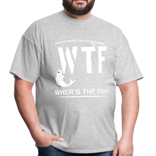 Load image into Gallery viewer, WTF Wher&#39;s The Fish Funny Fishing Lovers Gift - heather gray