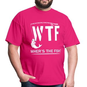 WTF Wher's The Fish Funny Fishing Lovers Gift - fuchsia