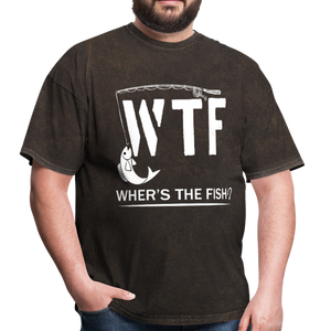 WTF Wher's The Fish Funny Fishing Lovers Gift - mineral black